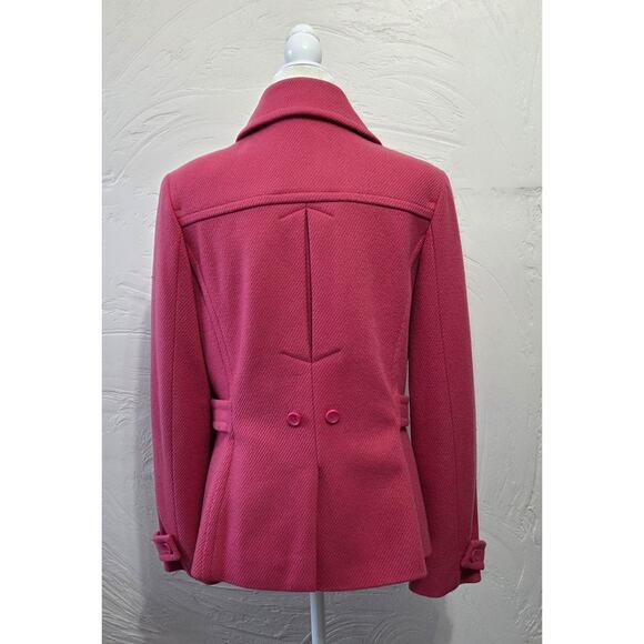 Express Design Studio Pink Wool Blend Pea Coat Woman's Size Medium - Picture 2 of 7